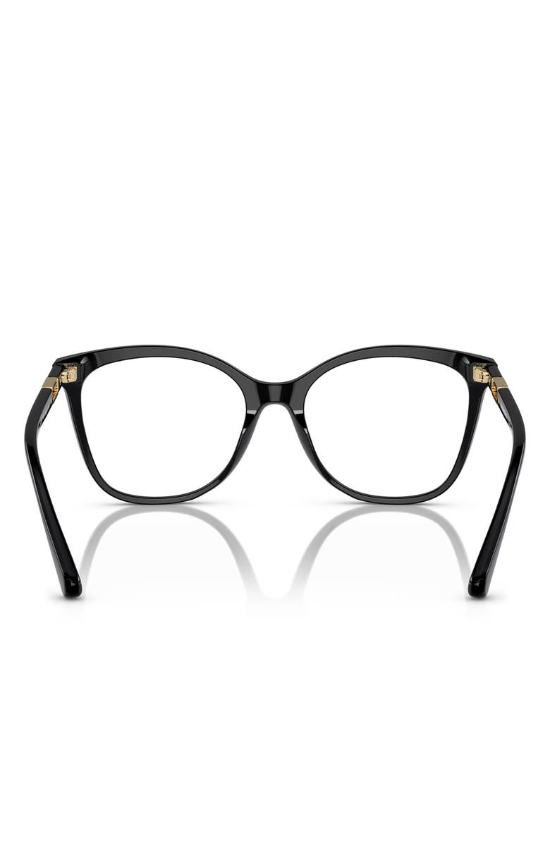 Emporio Armani 54mm Square Optical Glasses, Alternate, color, Shiny Black / Demo Lens