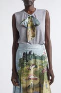Thom Browne Nantucket Scenic Silk Tie Cashmere & Silk Blend Sweater Vest
