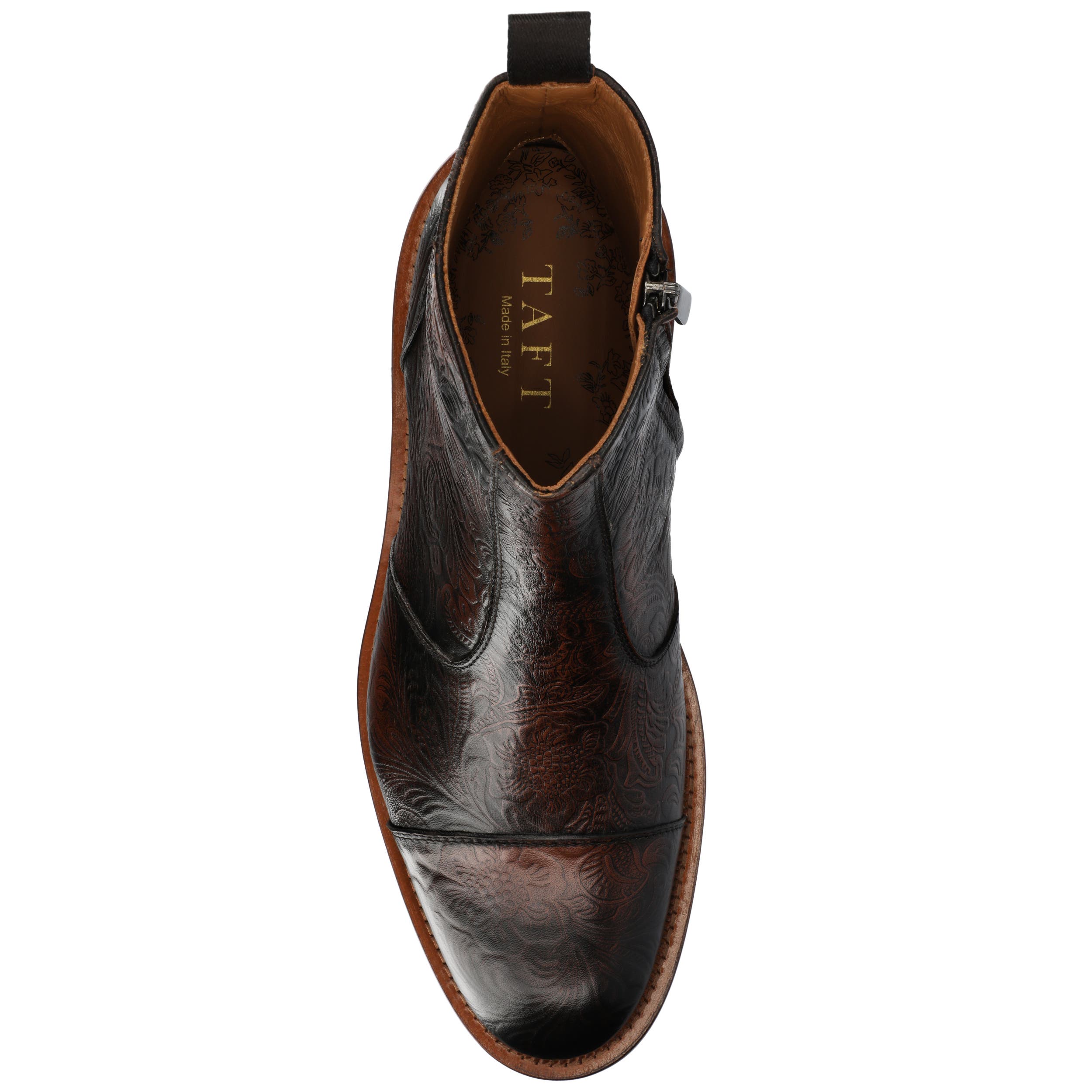 TAFT Men's Lewis Side-zip Boot, Alternate, color, Brown Floral