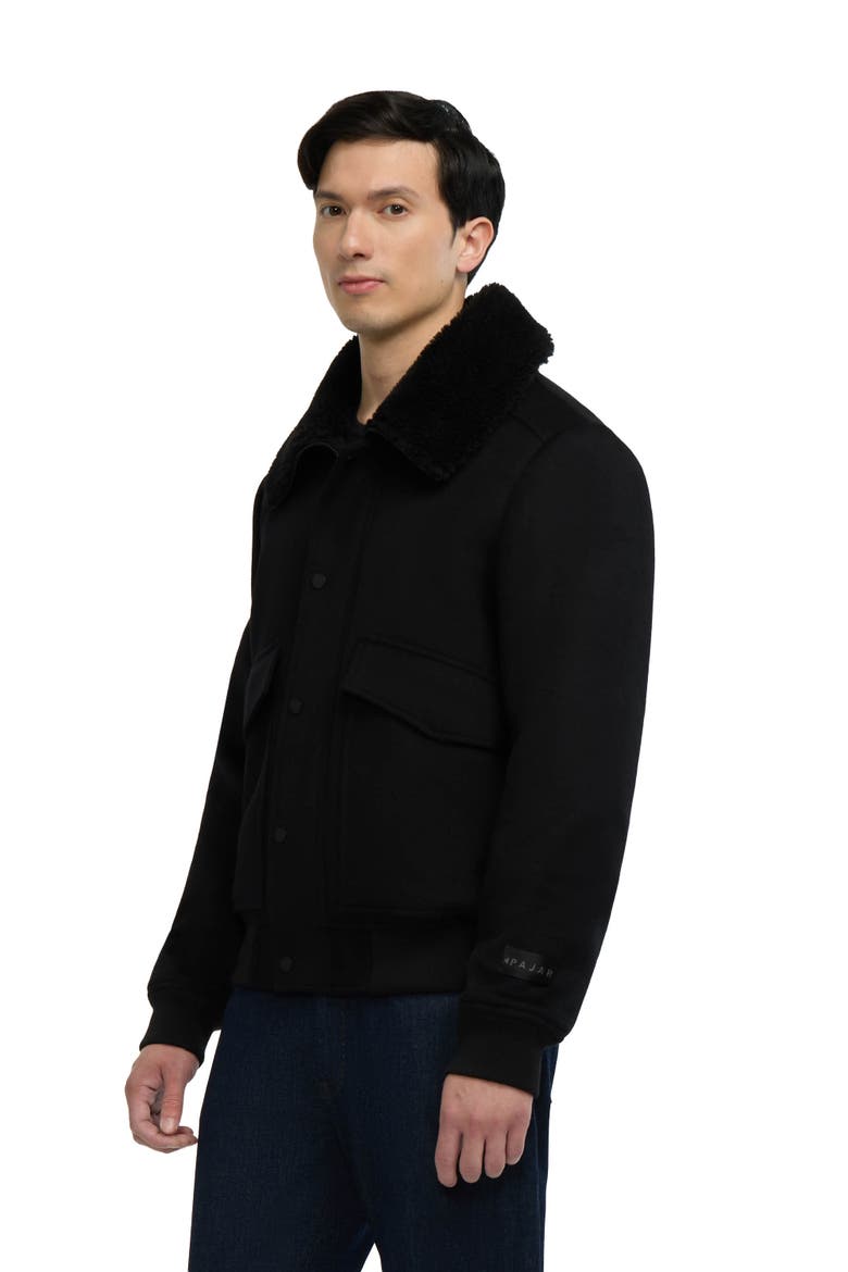 Lebron Lightweight Wool Bomber Jacket, Alternate, color, Black