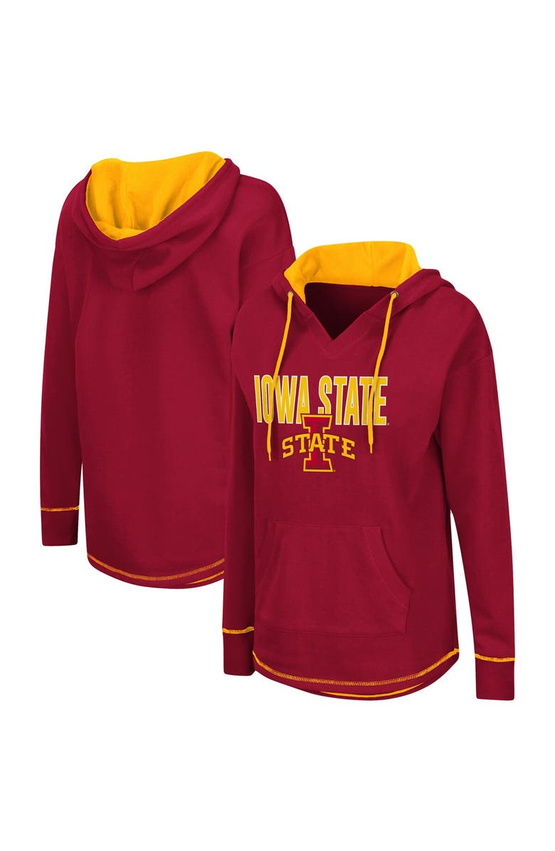 COLOSSEUM Women's Colosseum Cardinal Iowa State Cyclones Tunic Pullover Hoodie, Alternate, color, Cardinal