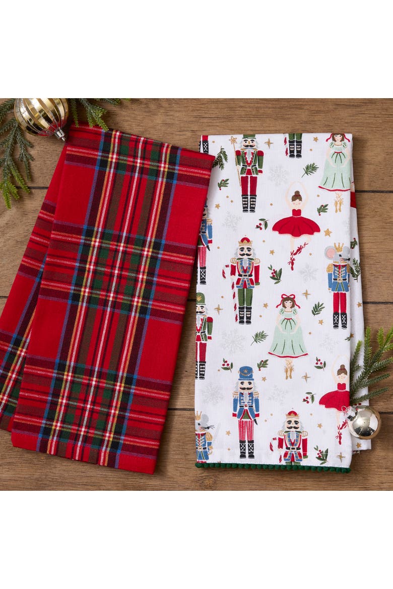 Christmas Dance Dishtowel Set of 2, Alternate, color, Christmas Dance
