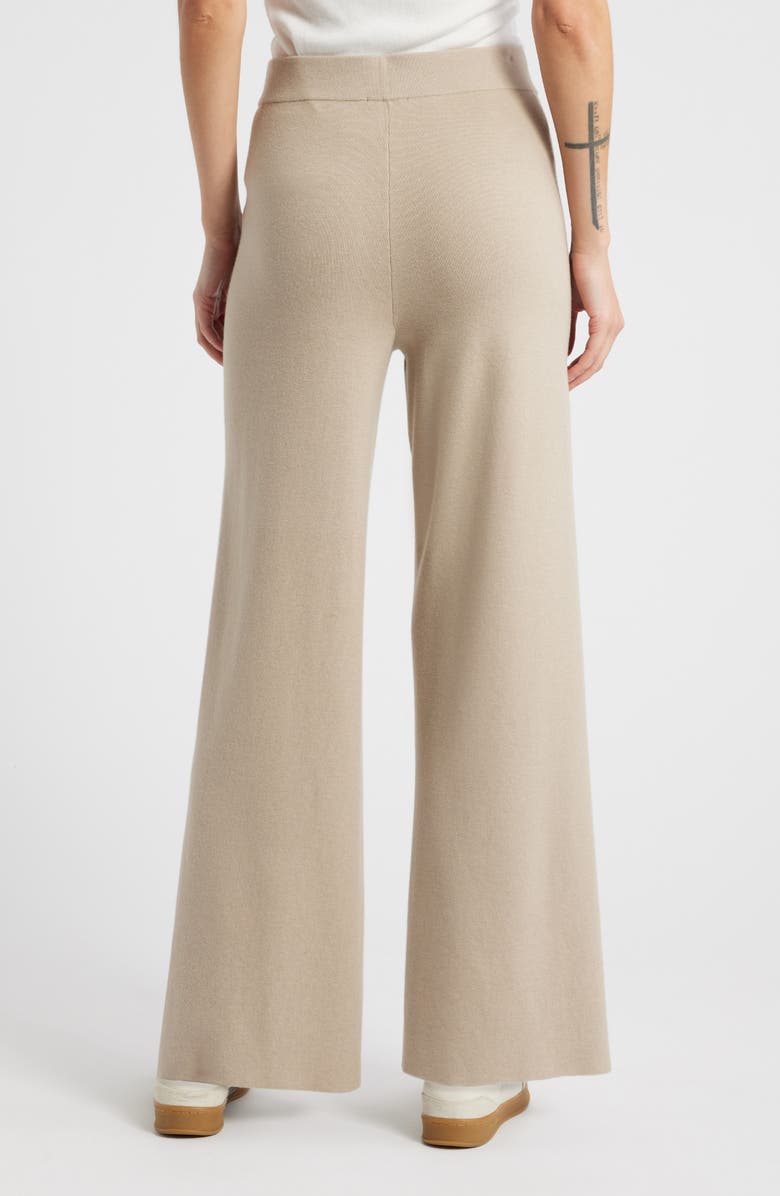 Rails Krista Knit Wide Leg Pants, Alternate, color, Heather Oatmeal
