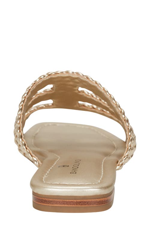 Shop Bandolino Summer Slide Sandal In Gold