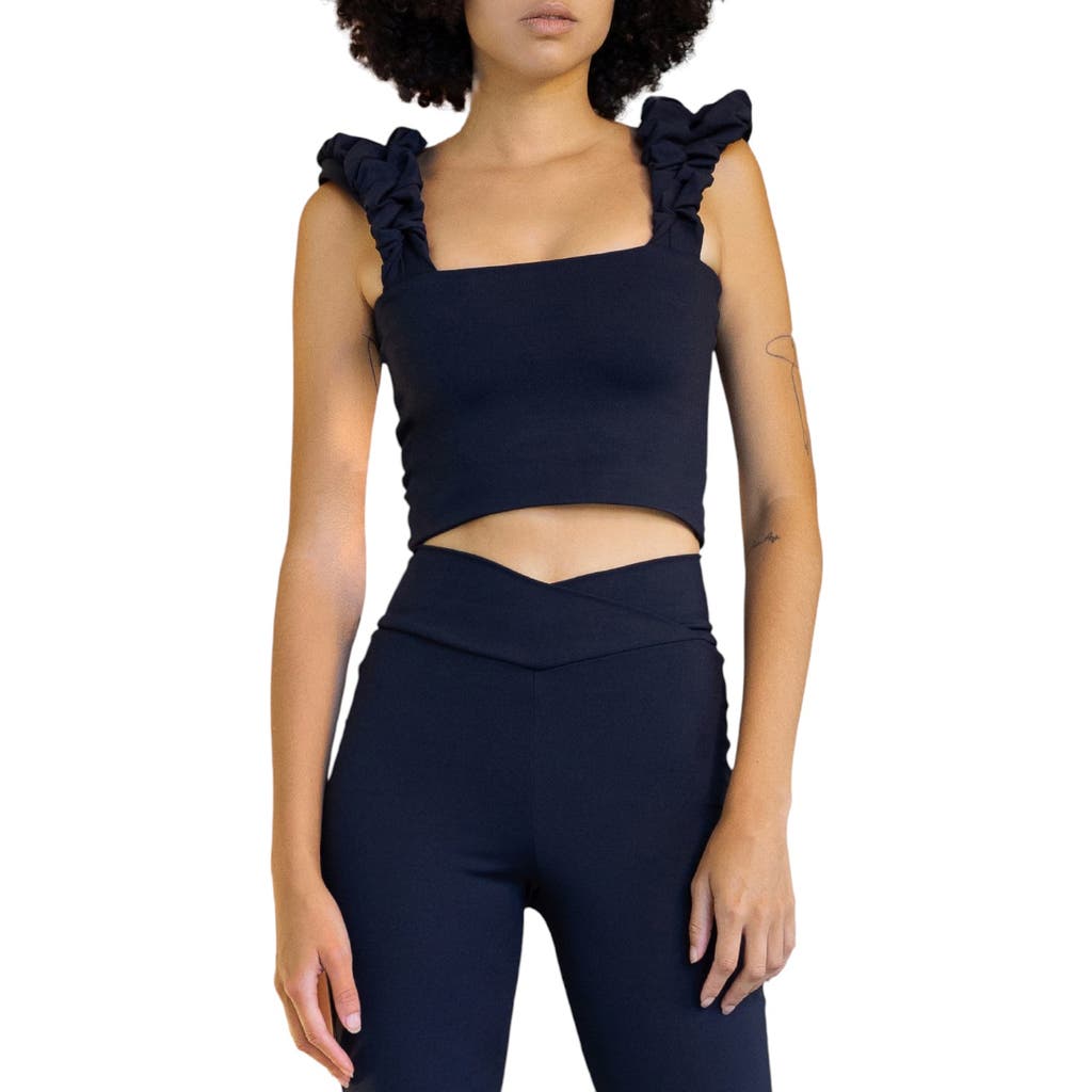 Port De Bras Scrunchie Tank In Black