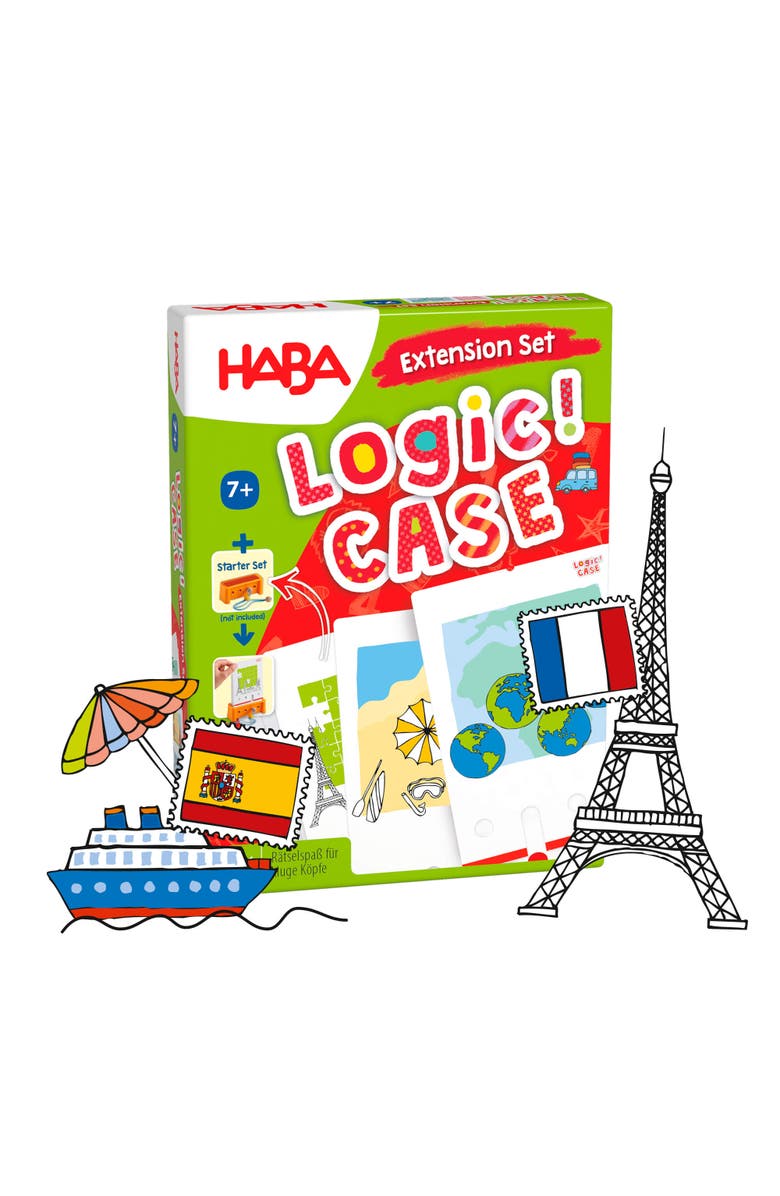 HABA Logic Case Extension Set Vacation & Travel Ages 7+ Travel Games, Learning Toys, Flash Cards for Kids, Brain Teaser Puzzle Games, Main, color, Multi