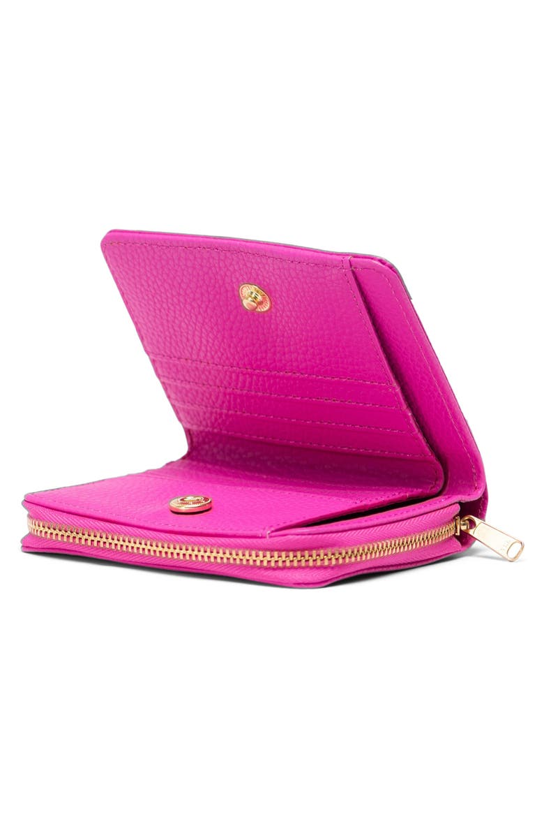 Georgia Faux Leather Wallet, Alternate, color, ROSE VIOLET