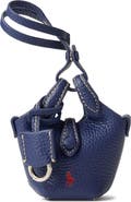 Polo Ralph Lauren Pebbled Leather Micro Tote Bag Charm