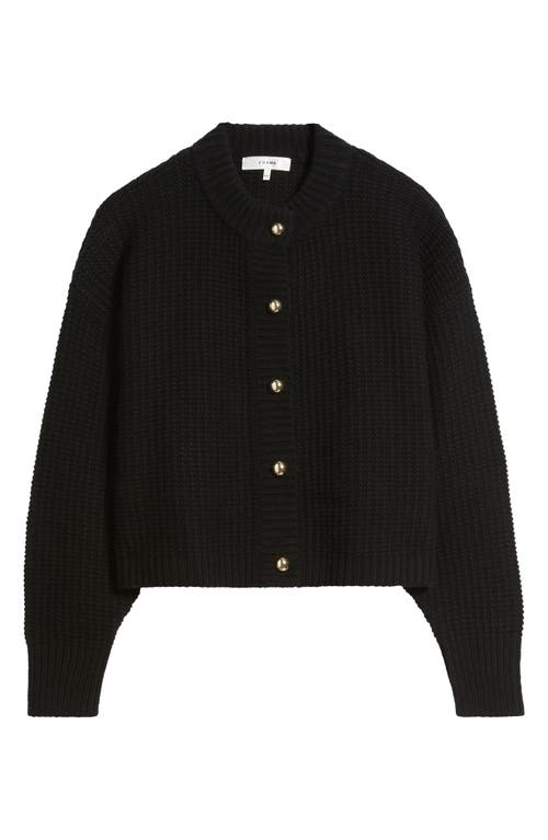 Frame Wool & Cashmere Cardigan In Black