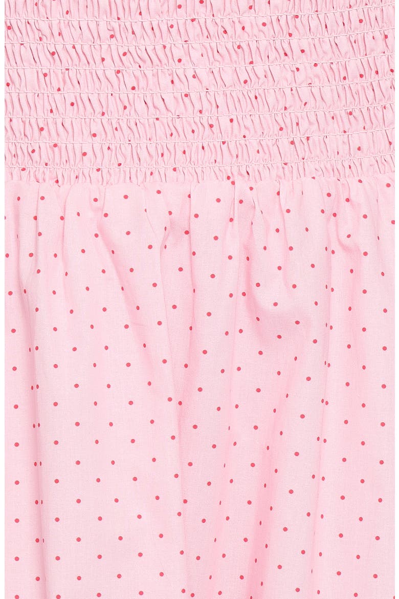 Leticia Polka Dot Cotton Midi Dress, Alternate, color, PINK POLKA DOT