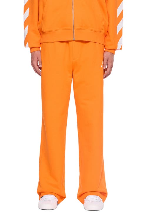 Diagonal Stripe Logo Cotton French Terry Sweatpants