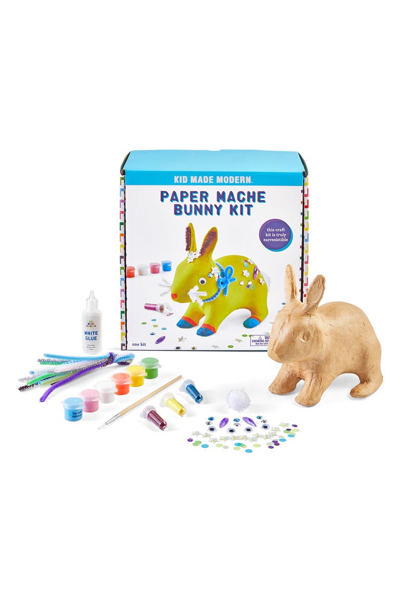 Kid Made Modern Paper Mache Bunny Kit, Main, color,