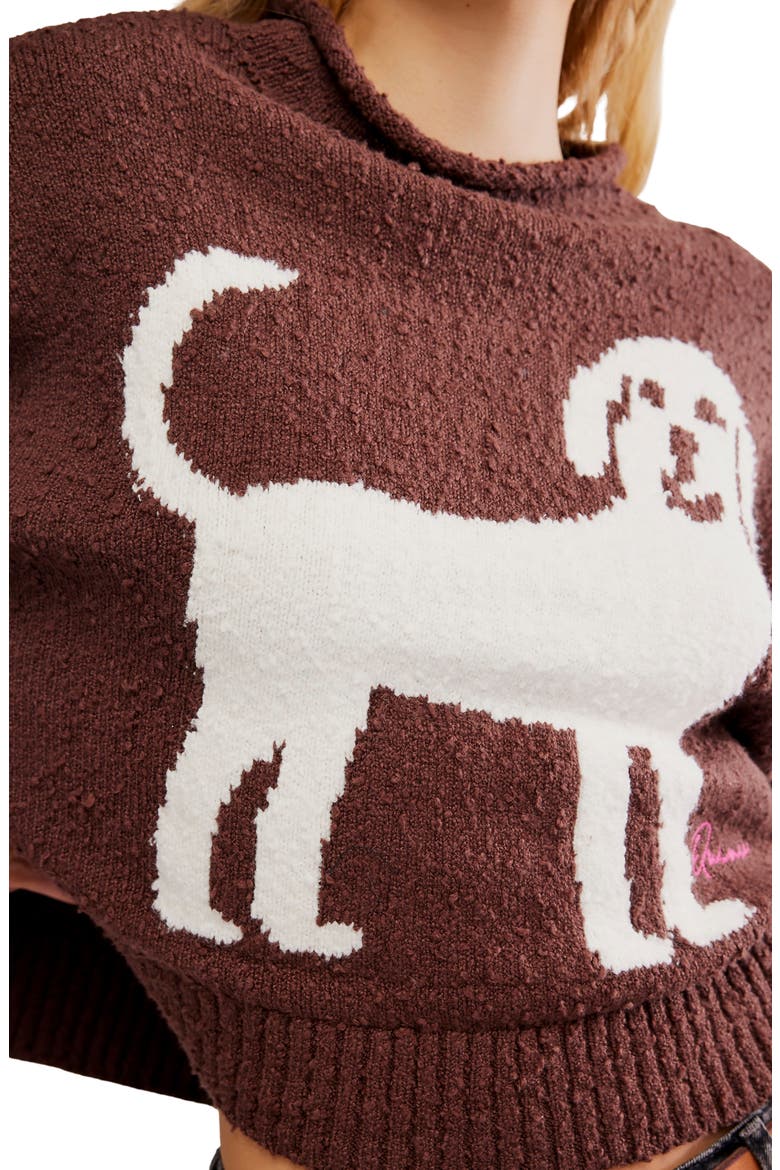 Story Book Cotton Blend Sweater, Alternate, color, CHOCOLATE COMBO