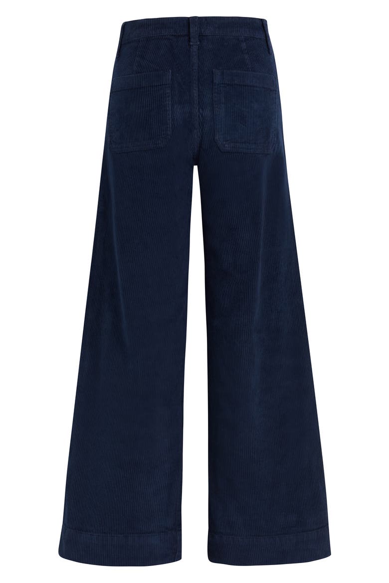 The Mischa High Waist Wide Leg Cotton Corduroy Pants, Alternate, color, NAVY
