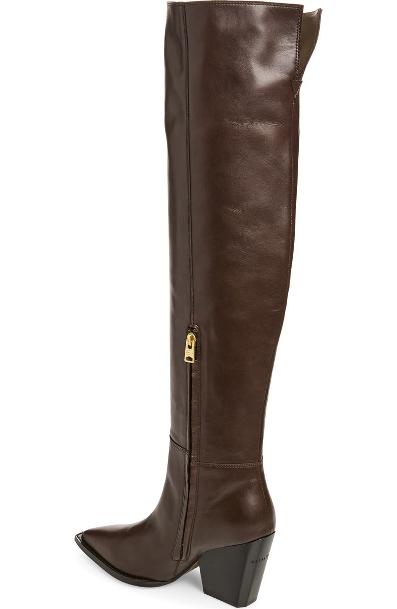 AllSaints Reina Over the Knee Boot, Alternate, color, Brown