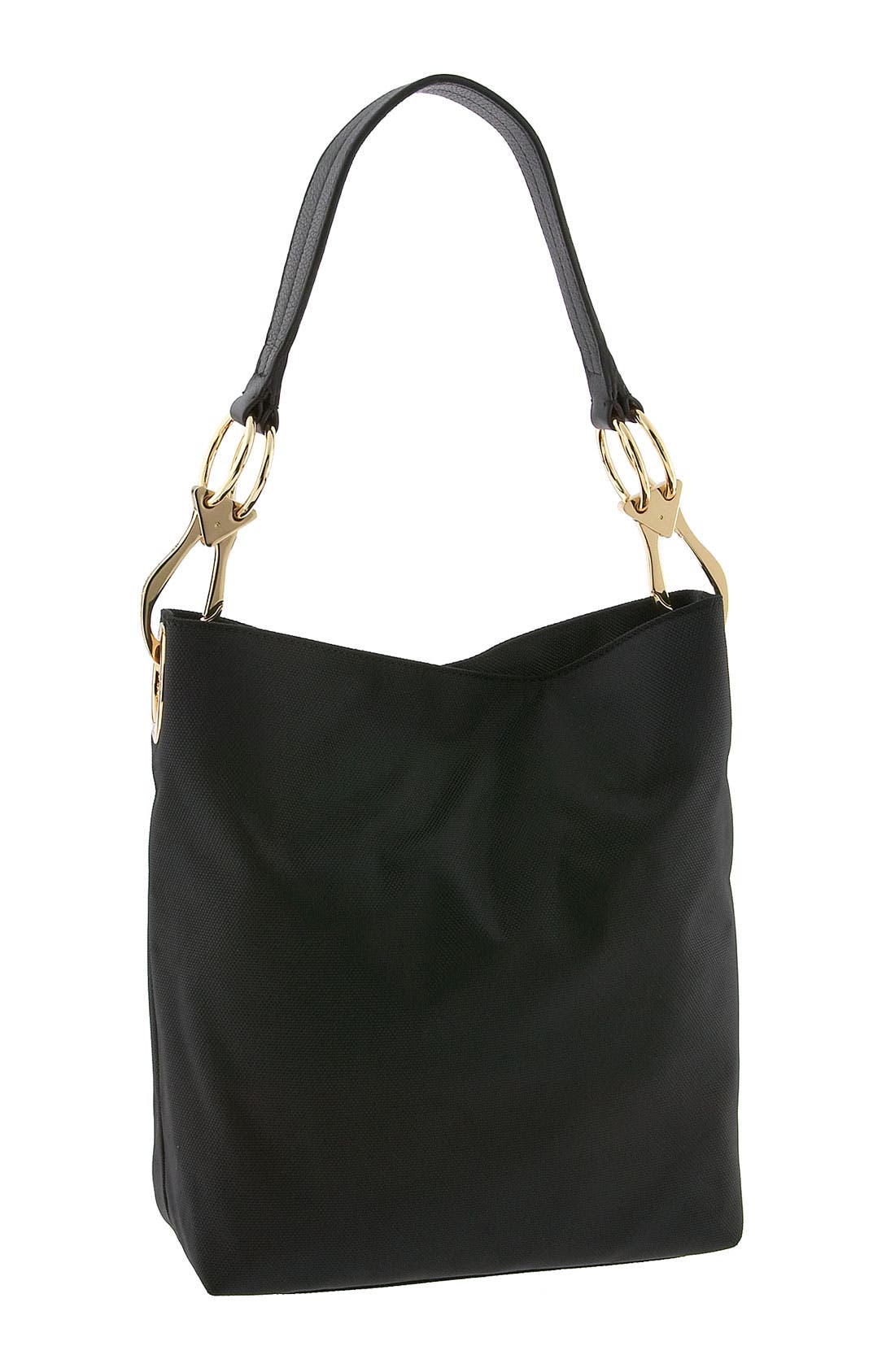 JPK Paris Nylon Shoulder Bag with Chunky Hardware, Main, color, 