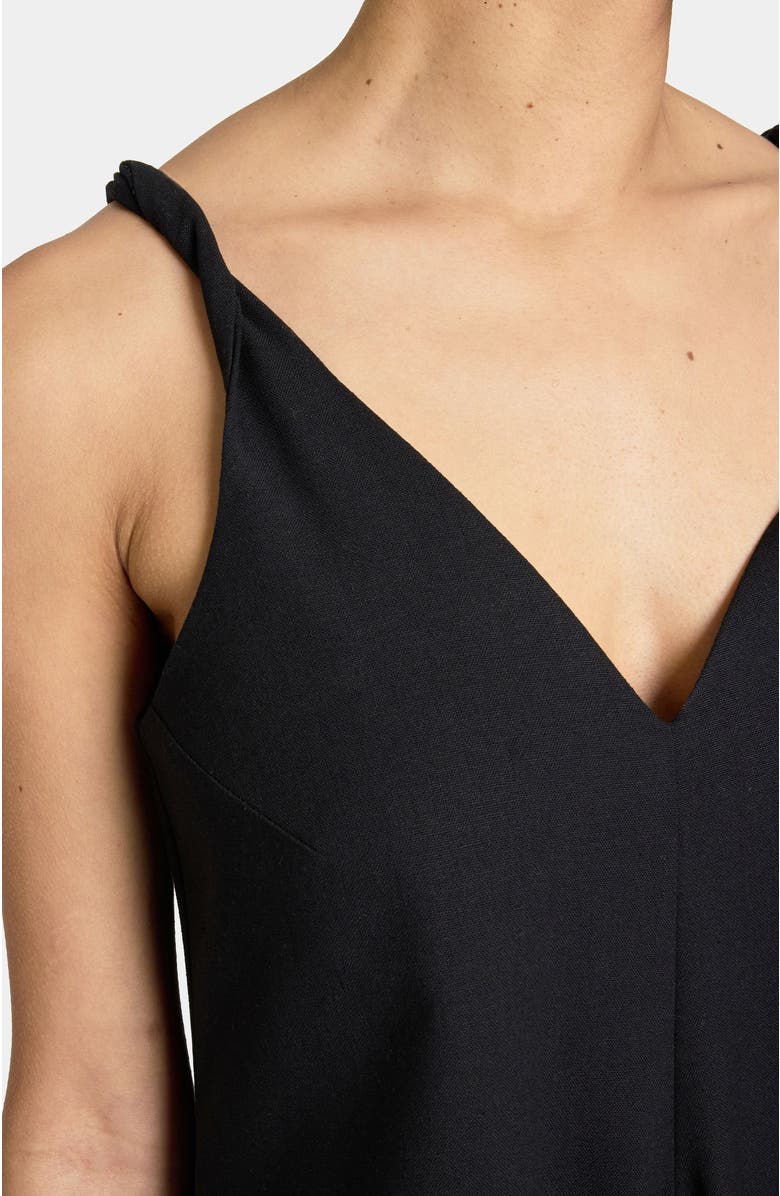 Santorelli KOURT Asymmetric Sleeveless Linen Blend Midi Billow Dress, Alternate, color, 