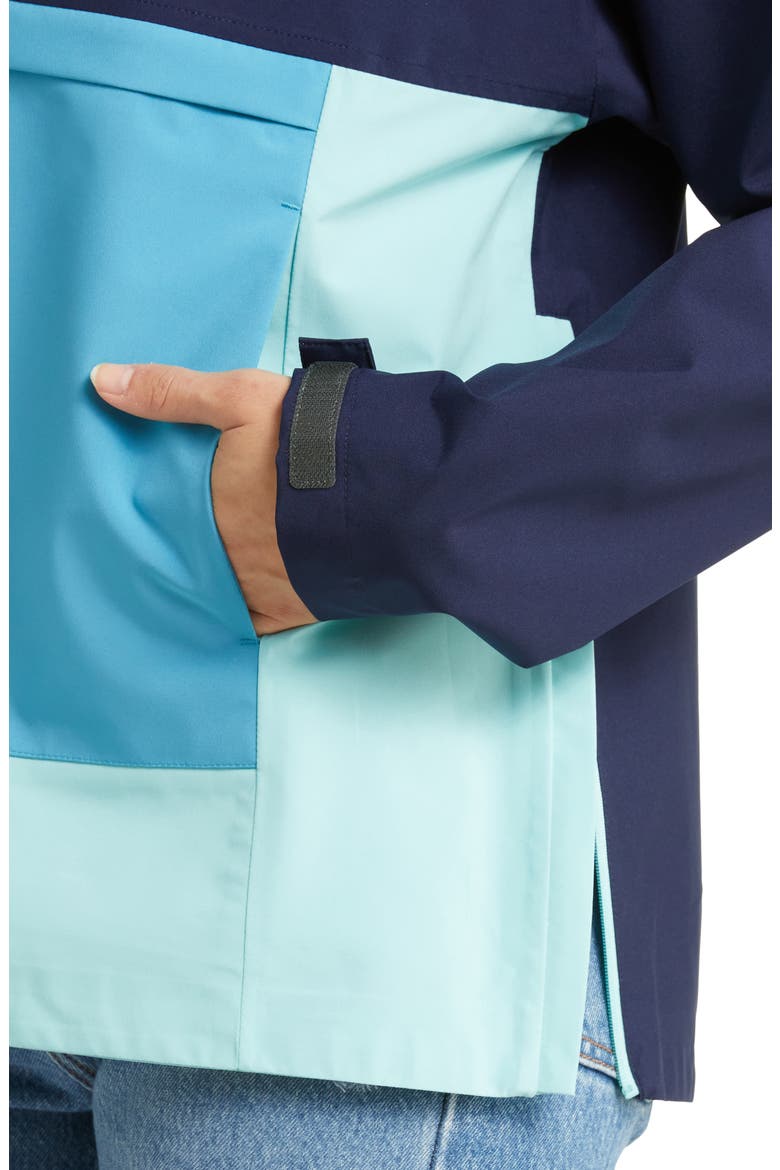 Cielo Water Resistant Hooded Pullover Rain Anorak, Alternate, color, MARITIME / SEA GLASS