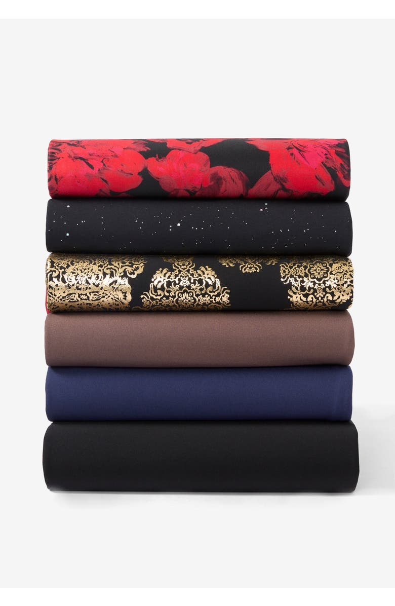 Roaman's Ultrasmooth<sup>®</sup> Fabric Wide-Leg Pant, Alternate, color, Black