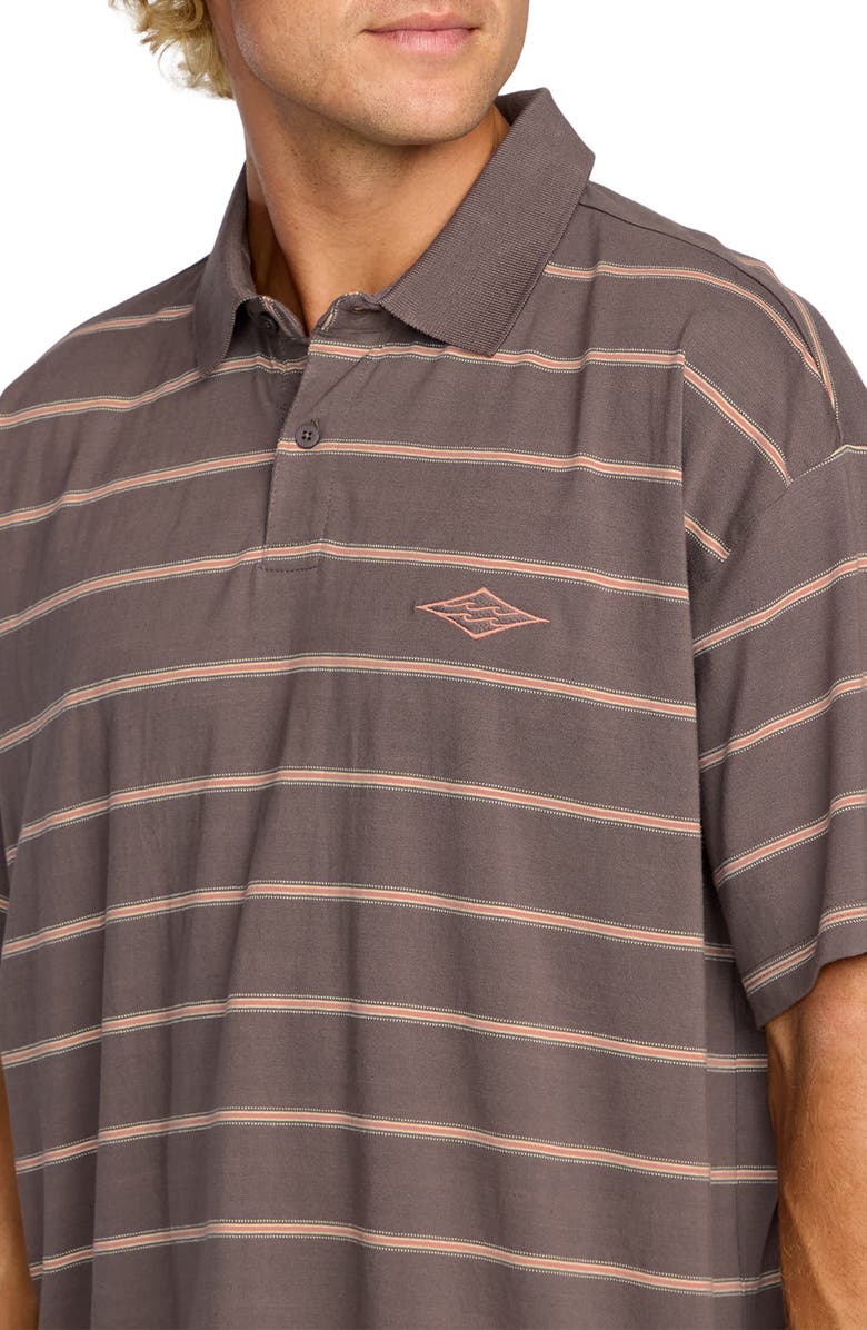 Billabong Shibuya Stripe Cotton Polo, Alternate, color, Grey Violet