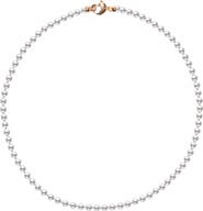 Roseate Akoya Pearl 14k Rose Gold Heart Clasp Necklace
