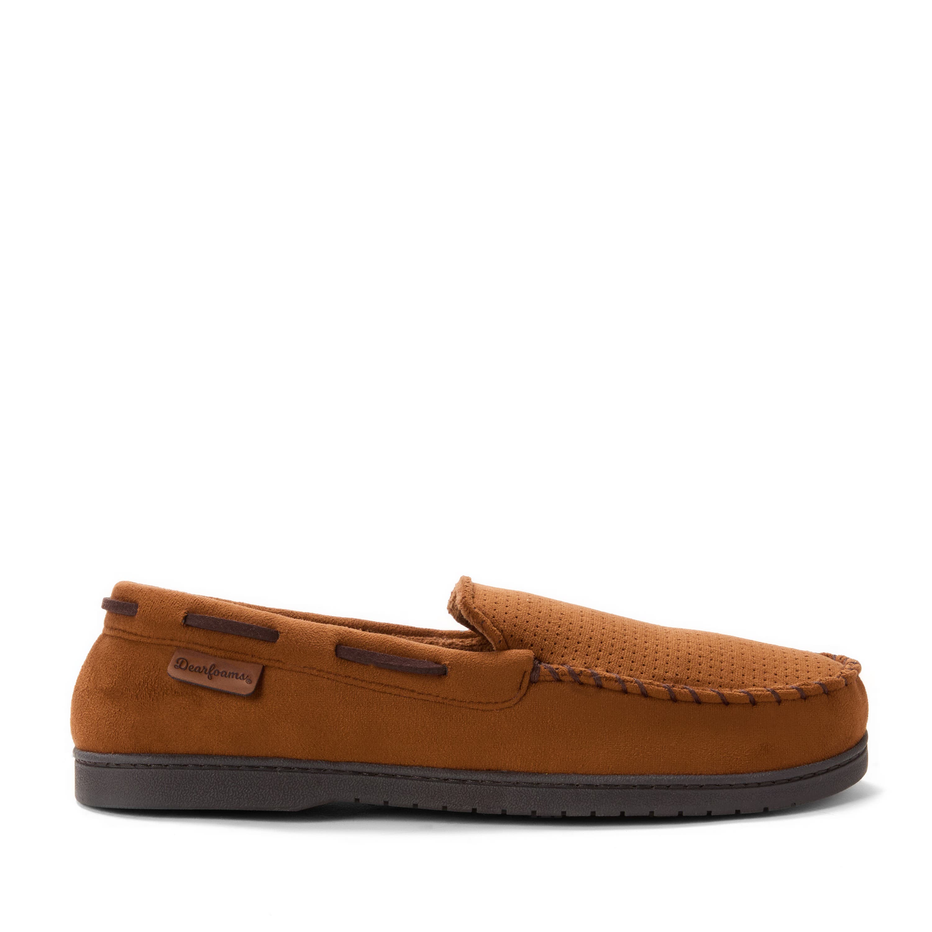 Keaton Microsuede Moccasin Slipper, Alternate, color, Tan