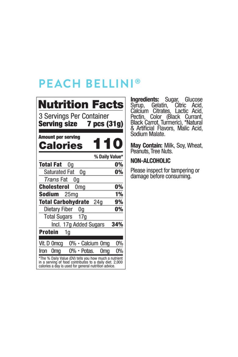 Peach Bellini 12-Pack Candy Taster Packets, Alternate, color, NO COLOR