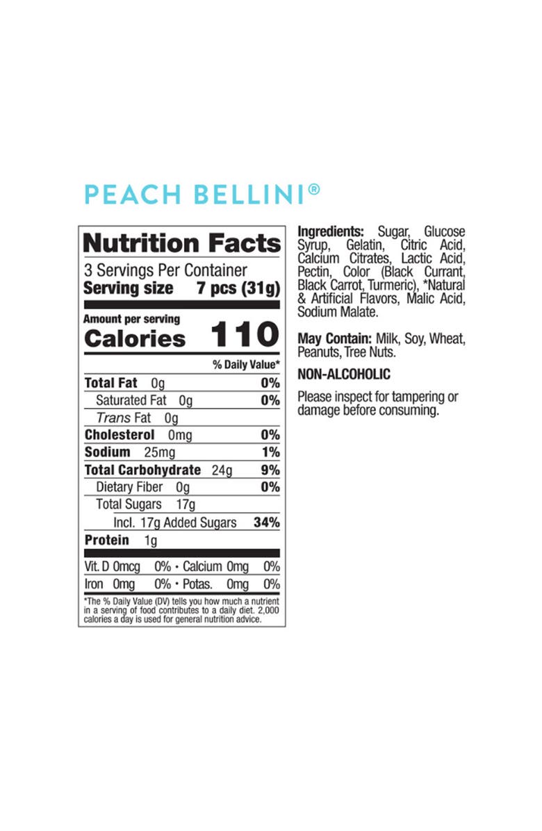 sugarfina Peach Bellini 12-Pack Candy Taster Packets, Alternate, color, 