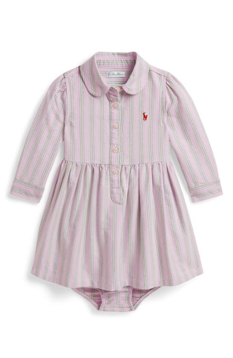 Kids' Striped Oxford Dress & Bloomers Set