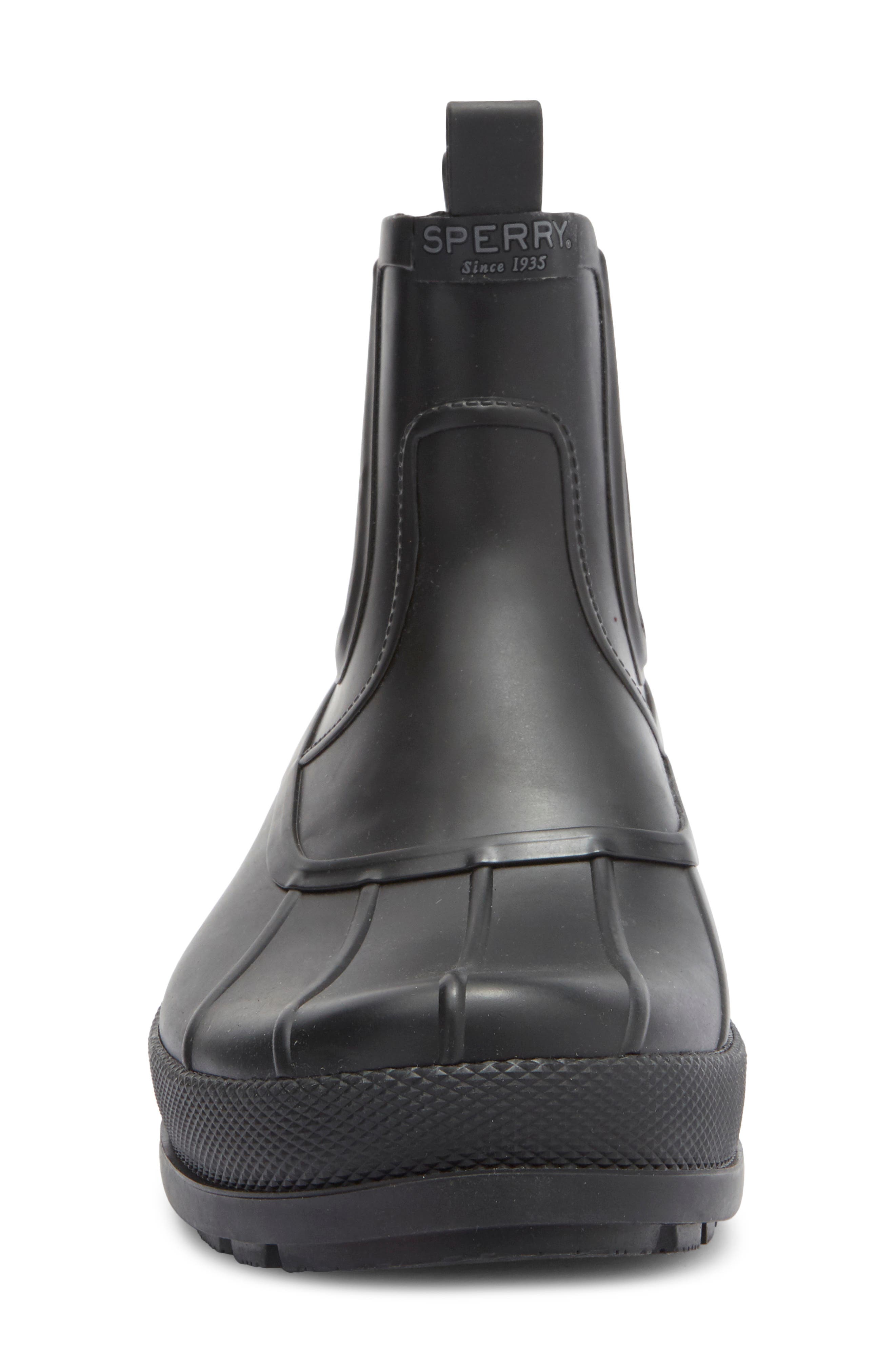 Sperry Clifton Waterproof Chelsea Duck Boot, Alternate, color, Black