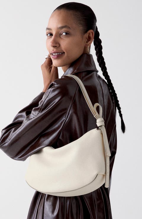 Loop Pebbled Leather Shoulder Bag