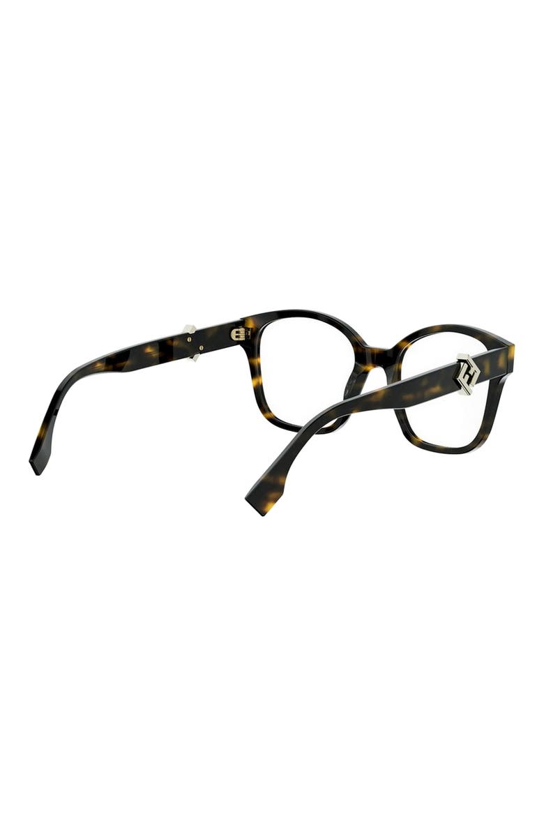 FF Diamonds 52mm Square Optical Glasses, Alternate, color, DARK HAVANA