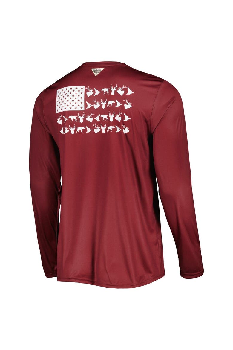 Men's Columbia Maroon Texas A&M Aggies Terminal Shot Omni-Shade Long Sleeve T-Shirt, Alternate, color, Maroon