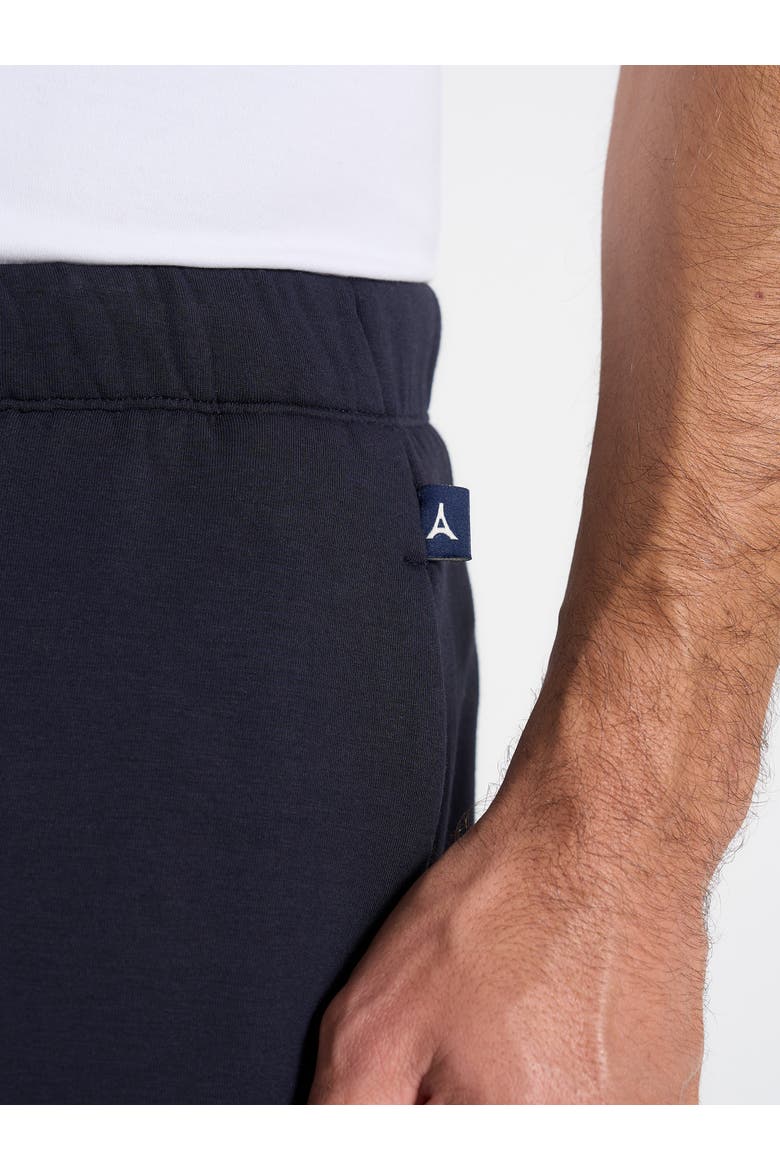 Neoprene Minimal Tapered Fit Cuffed Joggers, Alternate, color, Navy