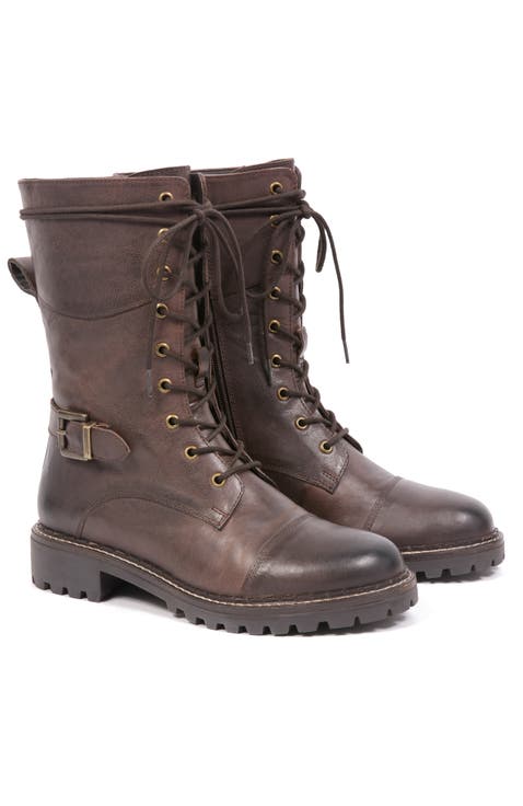 Tall Ankle Lace Up Boot
