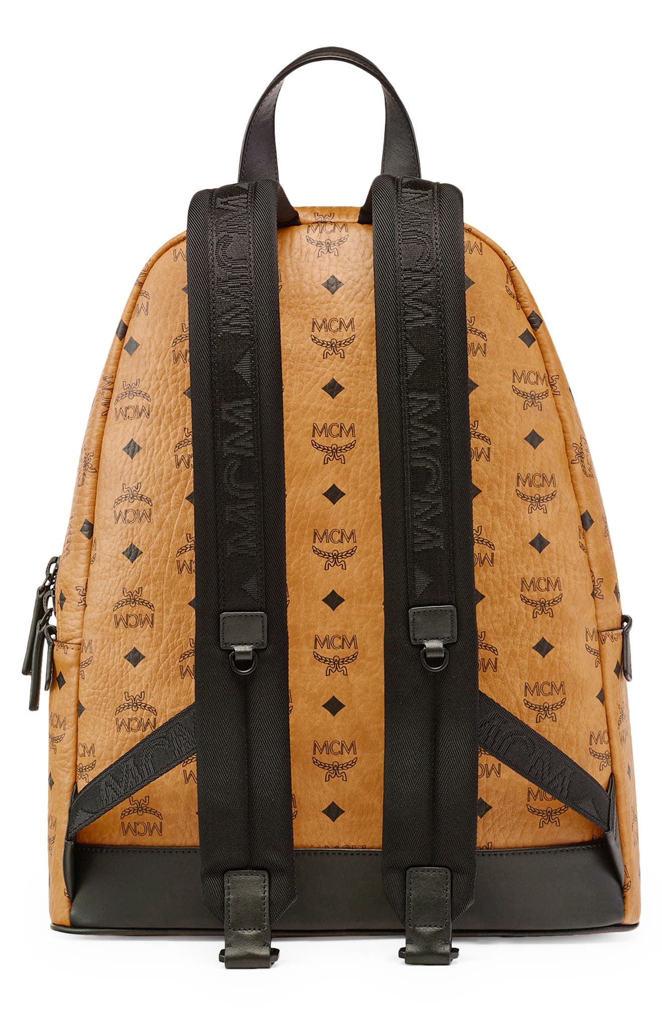Medium Stark Visetos Coated Canvas Backpack, Alternate, color, COGNAC