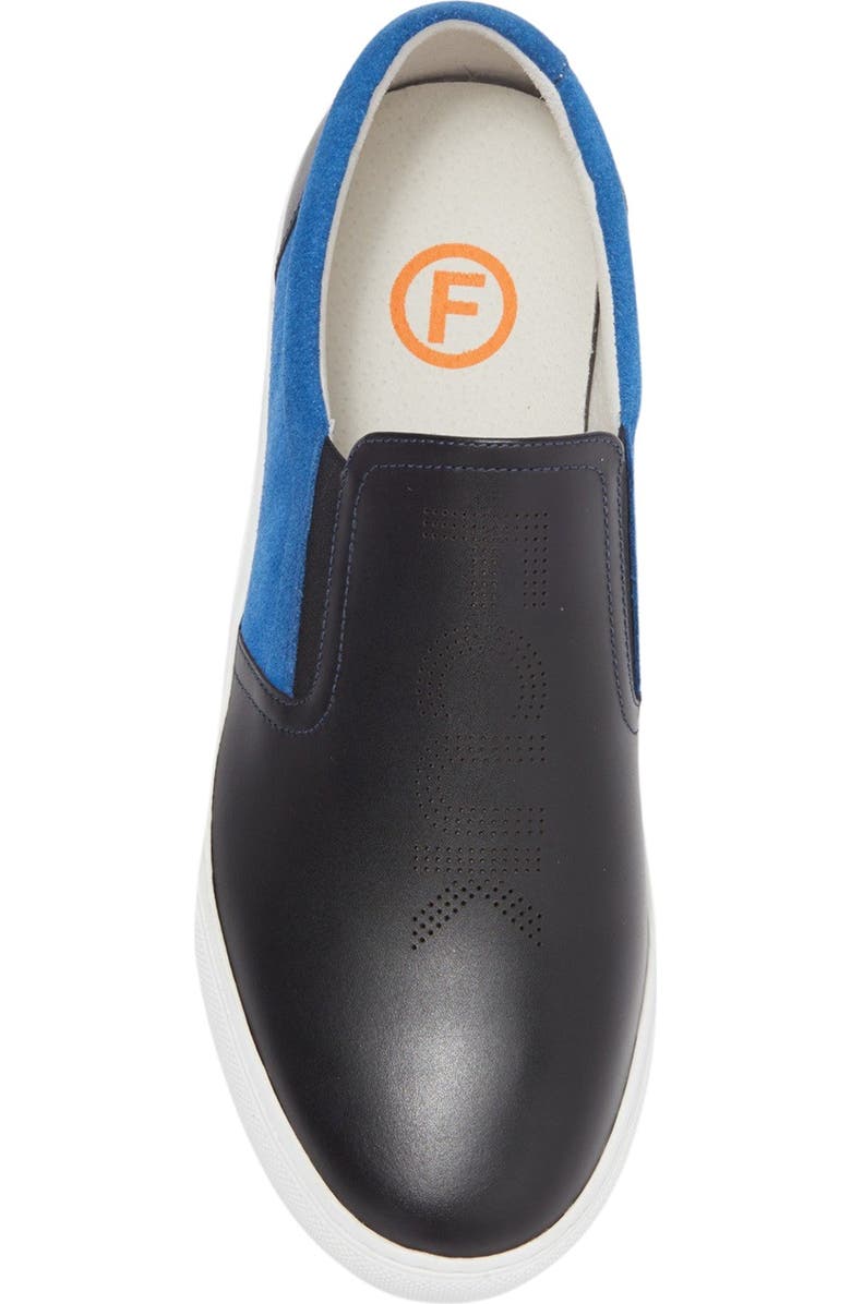 French Connection Marcel Leather Colorblock Slip-On Sneaker, Alternate, color,
