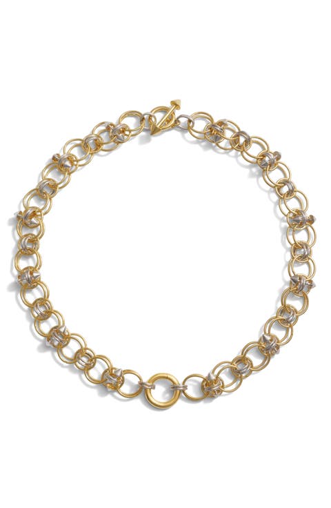 Chain Mail Toggle Charm Collar