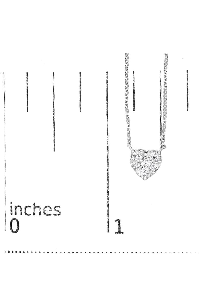 Haus of Brilliance 14K White Gold 1/4 Cttw Diamond Composite Heart Pendant Necklace, Alternate, color, White