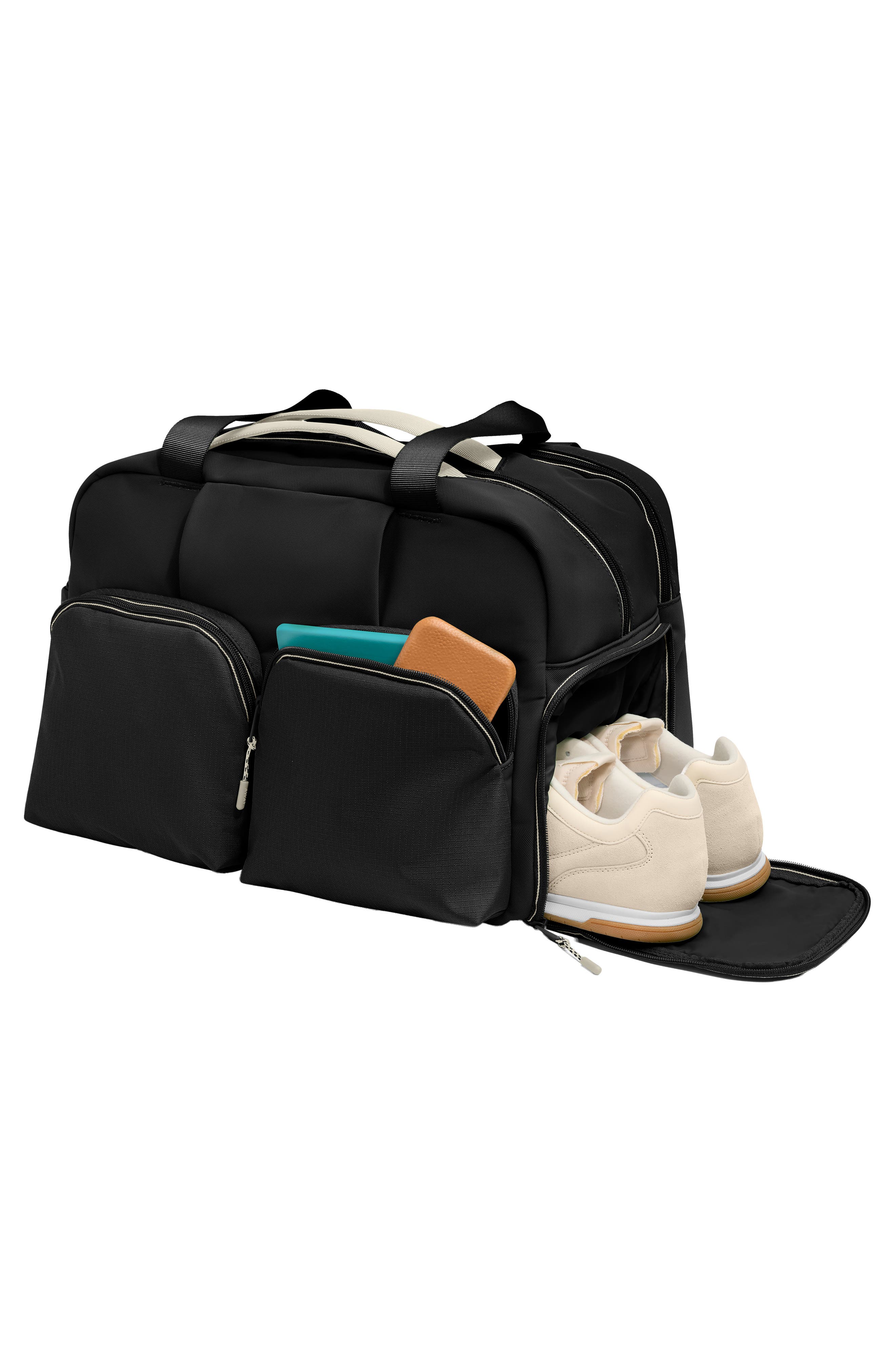 Away The Gym Duffle Bag, Alternate, color, Jet Black