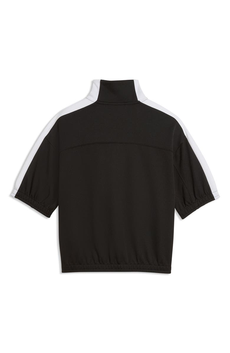 PUMA T7 Short Sleeve Track Jacket, Alternate, color, Puma Black