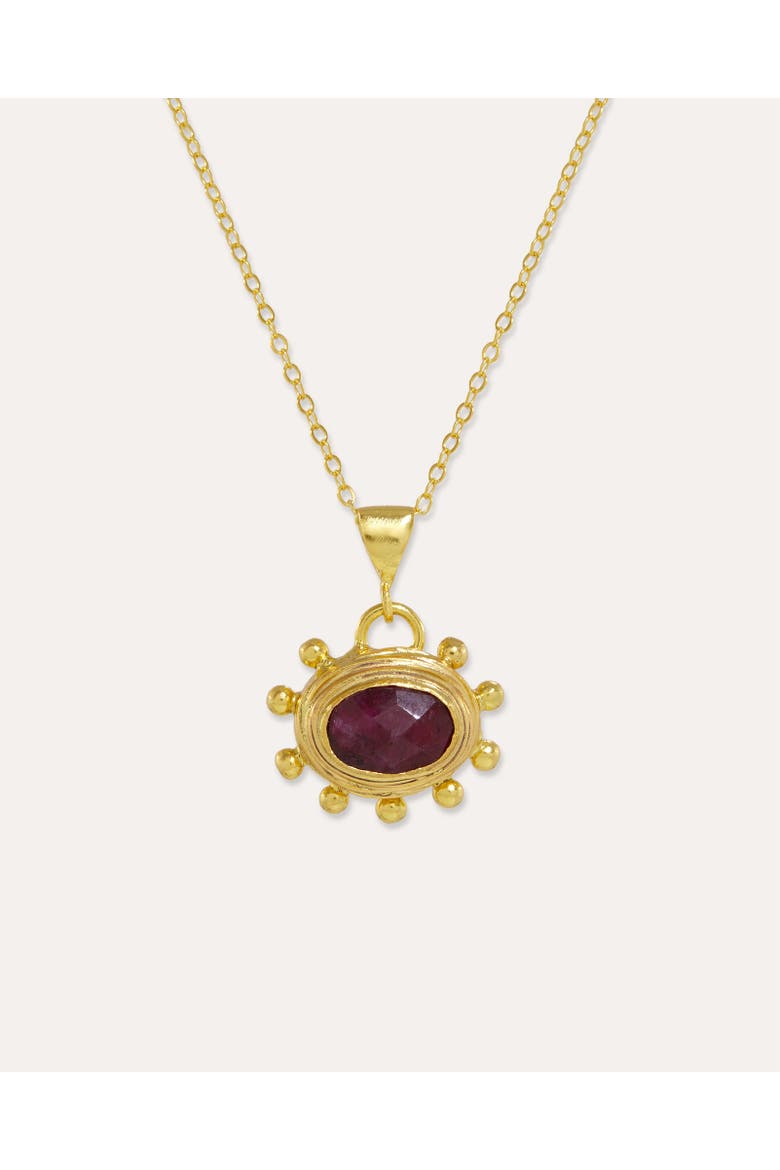 Zand Ruby Pendant Necklace, Main, color, Gold
