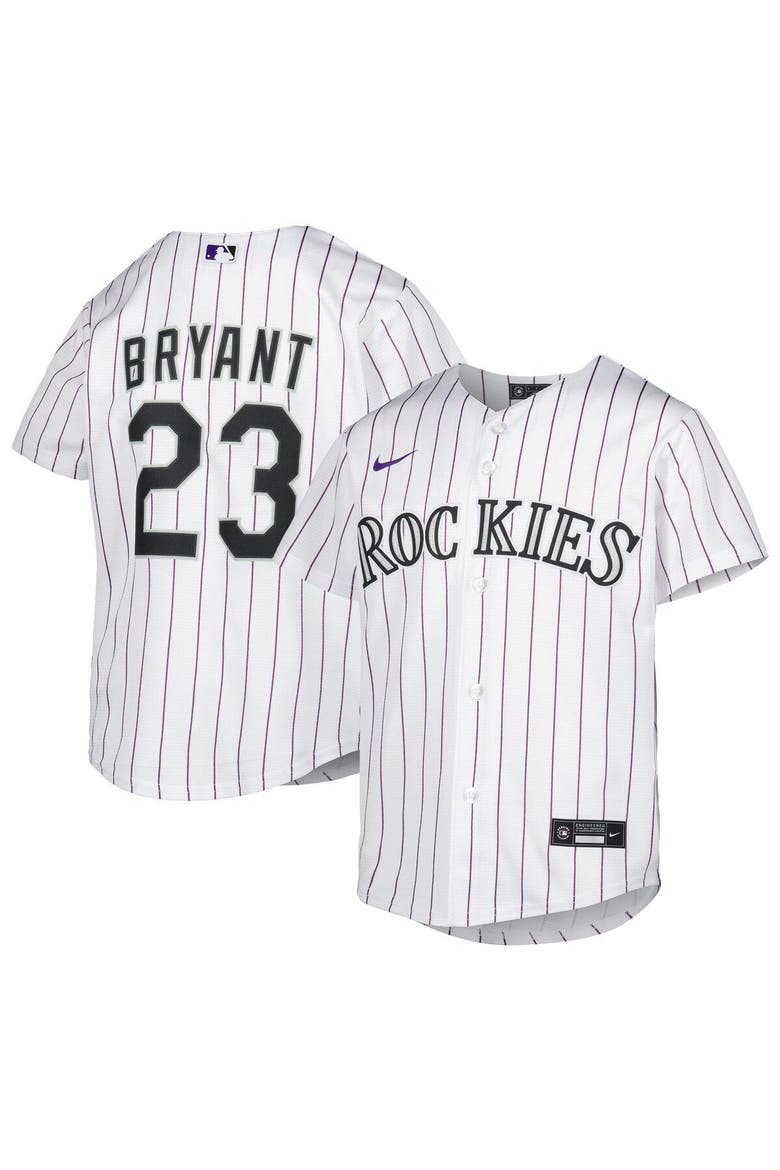 Youth Nike Kris Bryant White Colorado Rockies Alternate Replica Player Jersey, Main, color, White