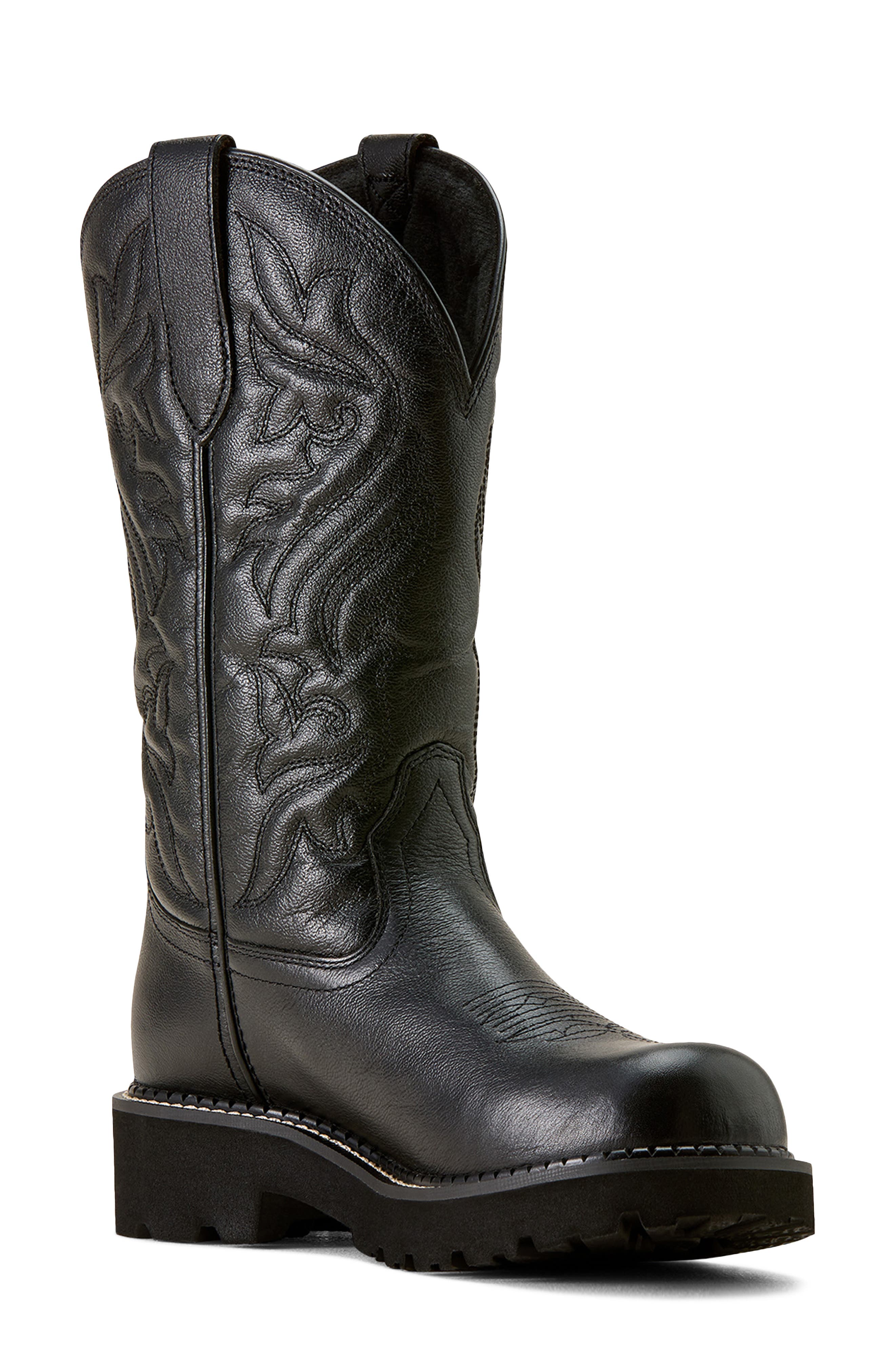 Ariat Fatbaby Dawn Western Boot, Main, color, Black Deertan