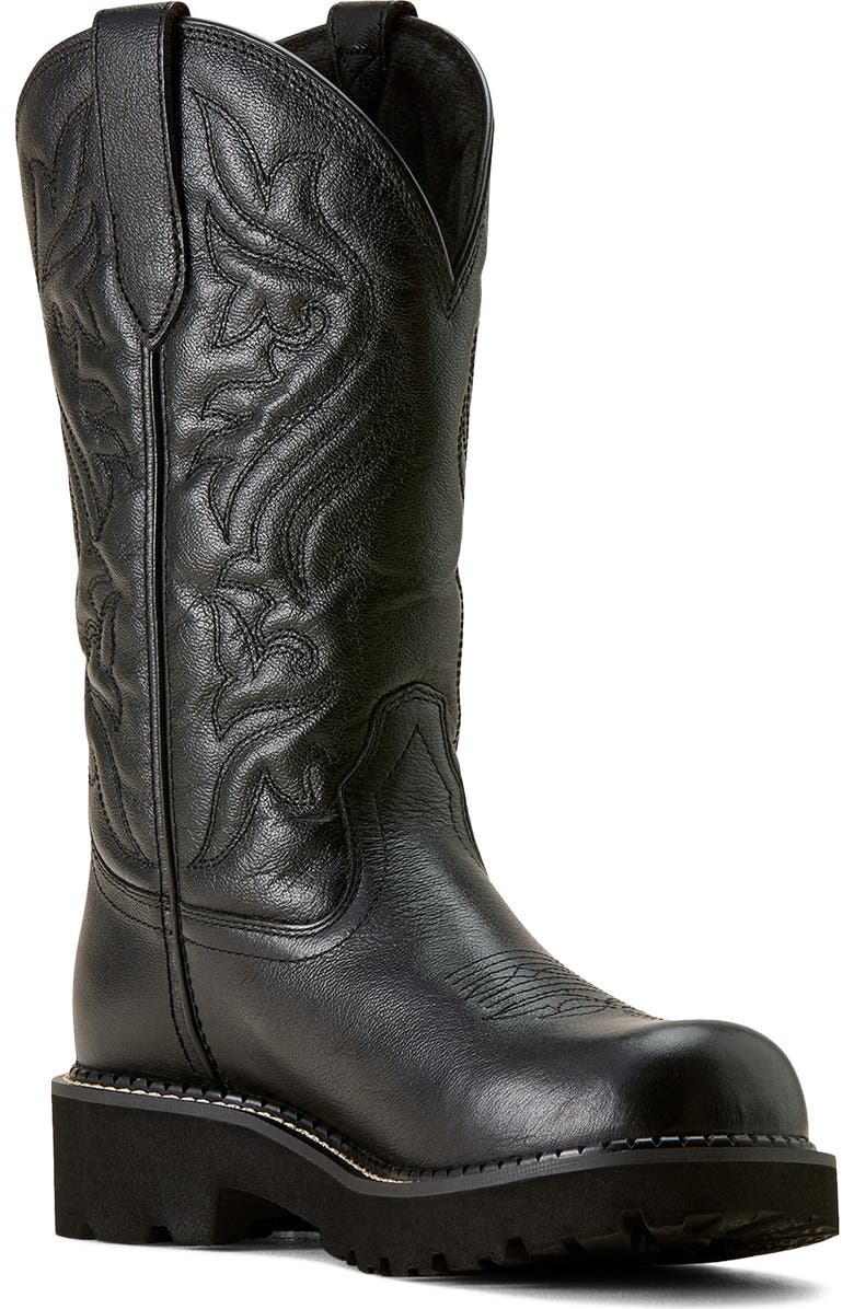 Ariat Fatbaby Dawn Western Boot, Main, color, Black Deertan