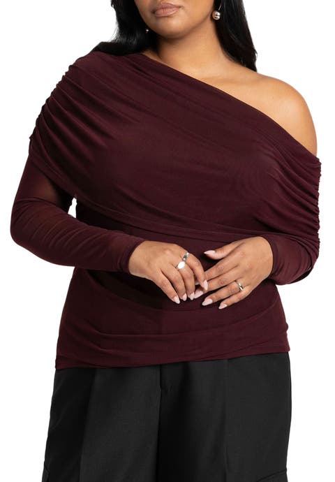 Foldover Drape Top (Plus)