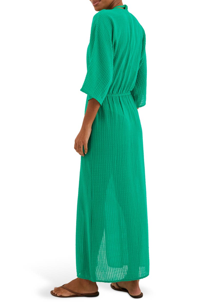 ViX Paula Hermanny Allie Cutout Cotton Cover-Up Maxi Dress, Alternate, color, 