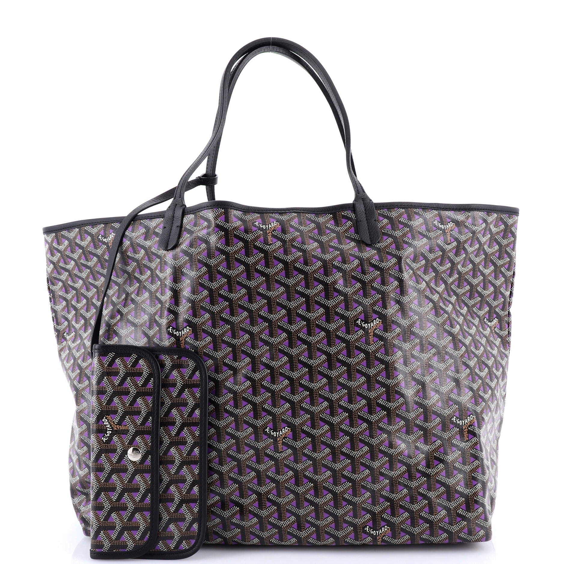 Pre-Owned Goyard Saint Louis Tote Claire Voie Coated Canvas GM, Alternate, color, 