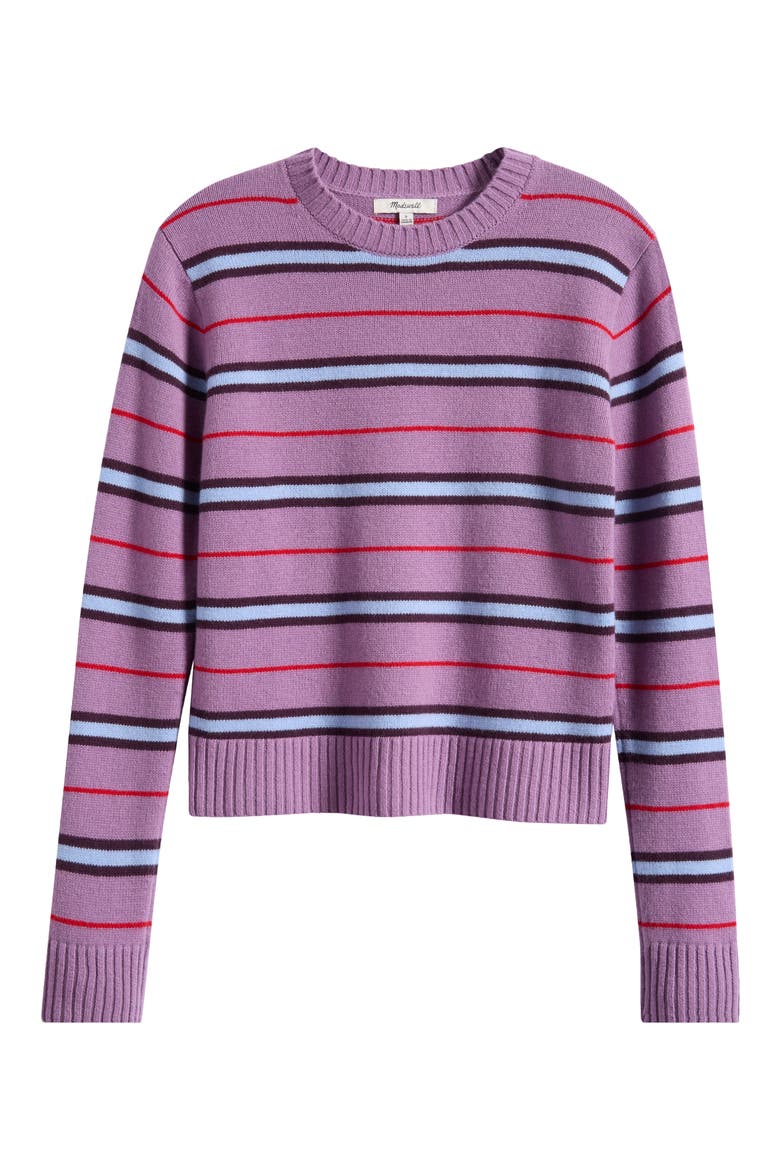 The Mila SoftWool Stripe Sweater, Main, color, ANTIQUE MAUVE MULTI STRIPE