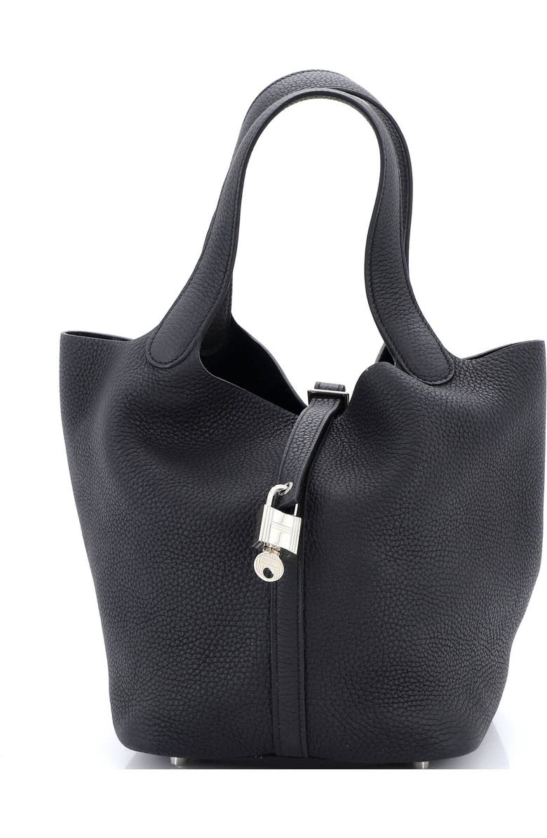 Pre-Owned Hermes Picotin Lock Bag Clemence MM, Main, color, Noir